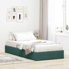 vidaXL Pat cu storage cu headboard Verde &icirc;nchis 90 x 200 cm Catifea