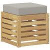 vidaXL Bancă de exterior Alb 43 x 43 x 45 cm Lemn Solid de Acacia