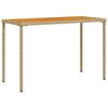 vidaXL Masă de grădină, blat din lemn acacia, 115x54x74 cm, poliratan