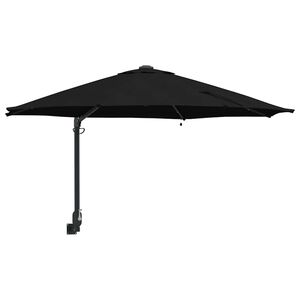 vidaXL Parasol de Grădină Negru 248 x 248 x 148 cm Poliester și oțel