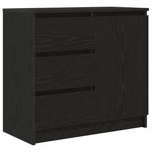 vidaXL Bufetă cu sertar Stejar negru 71x35x65 cm Lemn prelucrat