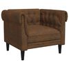 vidaXL Scaun canapea Chesterfield cu pernă Maro 78.5 x 74.5 x 74.5 cm