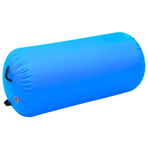 vidaXL Rulou de gimnastică gonflabil cu pompă, albastru, 120x75 cm PVC