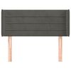 vidaXL Tăblie de pat cu aripioare gri &icirc;nchis 103x16x78/88 cm catifea