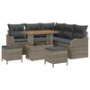 vidaXL Set de canapele pentru grădină cu pernă cu depozitare 8 pcs Gri