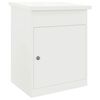 vidaXL Cutie pentru colet cu depozitare Alb 47,5 x 38 x 59 cm Oțel