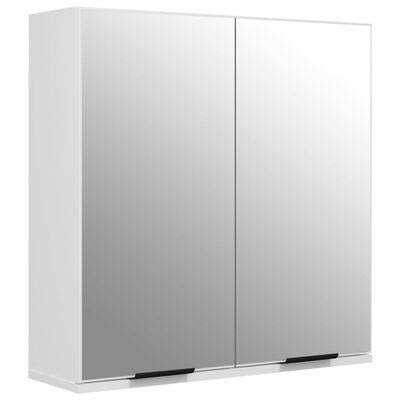 vidaXL Dulap de baie cu oglindă, alb, 64x20x67 cm