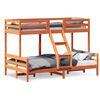 vidaXL Pat supraetajat 80x200/120x200 cm maro ceruit lemn masiv de pin