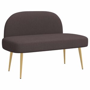 vidaXL Bancă tapițată cu spătar Maro &icirc;nchis 110 x 60 x 76 cm Poliester
