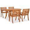 vidaXL Set de mobilier de grădină cu 5 piese, 150x90 cm, lemn masiv de salc&acirc;m