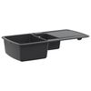 vidaXL Chiuvetă de bucătărie cu bazin dublu Granite 96 x 50 x 31 cm