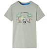 vidaXL Tricou pentru copii, kaki deschis, 140