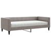 vidaXL Pat de zi cu saltea, gri taupe, 90x200 cm, textil
