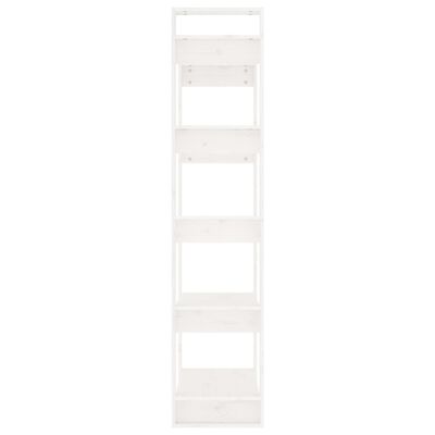 vidaXL Bibliotecă/Separator cameră, alb, 80x35x160 cm, lemn masiv pin