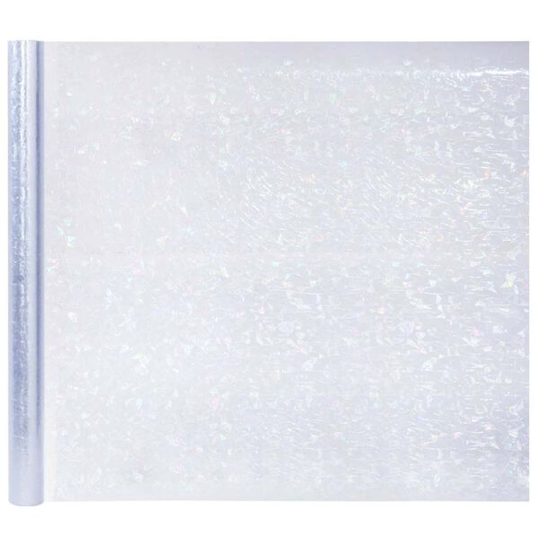 vidaXl Folie fereastră, 3 buc., mată, model curcubeu 3D, PVC