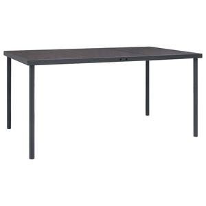 vidaXL Masă pentru exterior, antracit, 150x90x74 cm, oțel