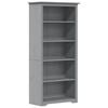 vidaXL Bibliotecă BODO, gri, 82x40x173 cm, lemn masiv pin, 5 rafturi