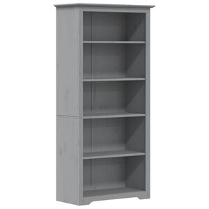 vidaXL Bibliotecă BODO, gri, 82x40x173 cm, lemn masiv pin, 5 rafturi