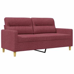 vidaXL Canapea cu 2 locuri, roșu vin, 140 cm, material textil