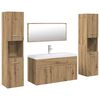 vidaXL Set mobilier de baie, 5 piese, stejar artizanal, lemn prelucrat