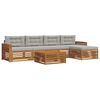 vidaXL Set de canapele de exterior 6 buc. Gri natural și deschis