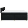 vidaXL Pat box spring cu saltea, negru, 180x200 cm, catifea