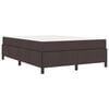 vidaXL Pat cu arcuri cu saltea Maro &icirc;nchis 140 x 190 cm țesătură