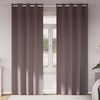 vidaXL Perdele Opaque cu Inel 2 pcs Maro &icirc;nchis 260 x 140 cm Poliester