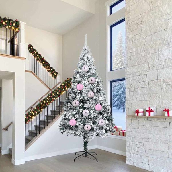 vidaXL Set de Globuri de Crăciun XXL 4 pcs Roz Plastic