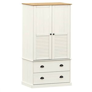 vidaXL Dulap VIGO, alb, 90x55x170 cm, lemn masiv de pin