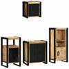 vidaXL Set de mobilier pentru baie cu sertar 4 pcs Lemn de mango solid