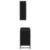 vidaXL Set de mobilier pentru baie 2 pcs Stejar Negru Lemn compozit