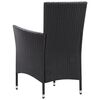 vidaXL Set mobilier de exterior, 9 piese, negru, poliratan
