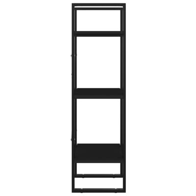 vidaXL Bibliotecă cu 3 rafturi, negru, 40x30x105 cm, PAL