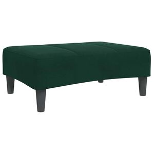 vidaXL Taburet, verde &icirc;nchis, 77x55x31 cm, catifea