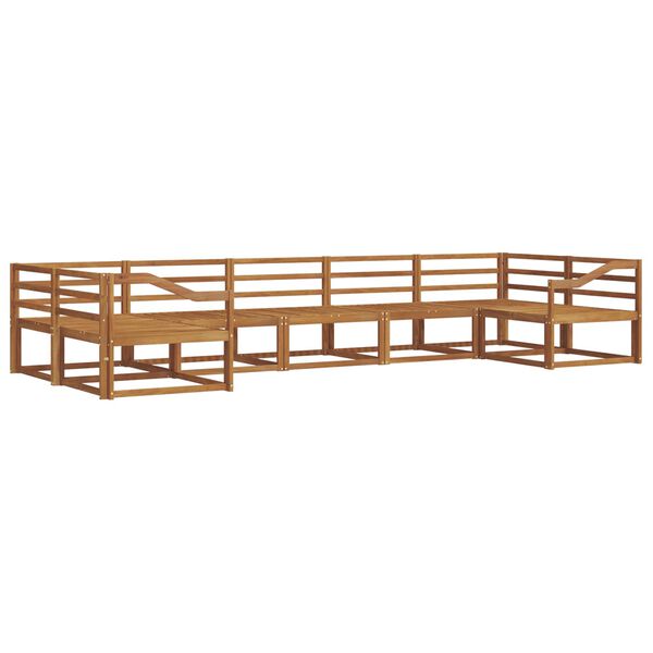vidaXL Set de canapele de exterior 7 pcs natural Lemn Solid de Acacia