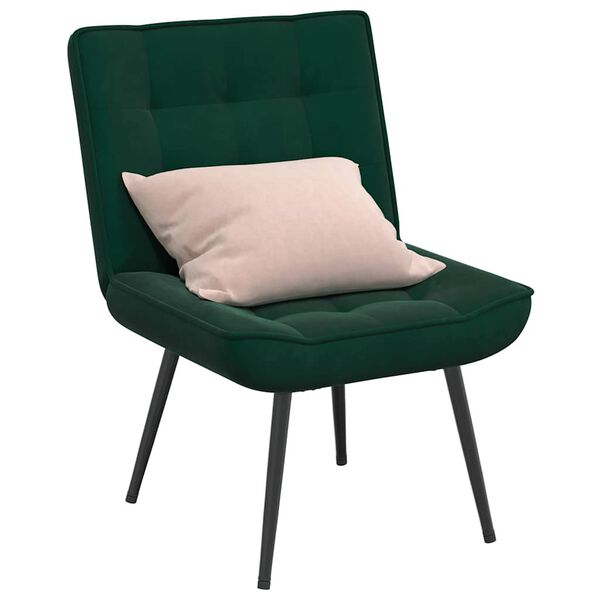 vidaXL Scaun de relaxare Verde &icirc;nchis 64x74x84 cm catifea