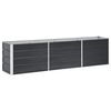 vidaXL Strat &icirc;nălțat de grădină antracit 240x40x45 cm oțel galvanizat