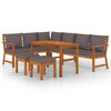 vidaXL Set mobilier de grădină cu perne, 7 piese, lemn masiv de acacia