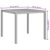 vidaXL Masă de grădină, gri, 90x90x75 cm, poliratan/lemn de acacia