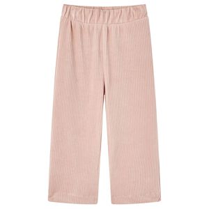vidaXL Pantaloni de copii din velur, roz, 104