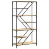 vidaXL Raft de cărți stejar sonoma 91x36x176 cm lemn prelucrat și oțel