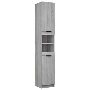 vidaXL Dulap de baie, sonoma gri, 32x34x188,5 cm, lemn prelucrat