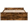 vidaXL Cadru pat cu sertare stejar fumuriu 140x190 cm lemn prelucrat
