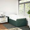 vidaXL Pat box spring cu saltea, verde închis, 90x190 cm, catifea