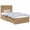 vidaXL Cadru de pat Stejar Artizanal 100 x 200 cm Lemn prelucrat