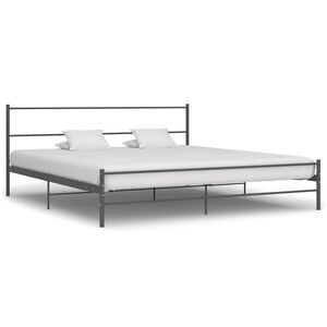 vidaXL Cadru de pat, gri, 180 x 200 cm, metal