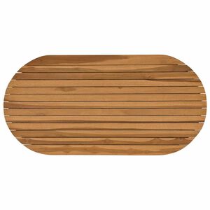 vidaXL Placă de masă 100 x 50 x 3,5 cm Oval Lemn solid de tec natural