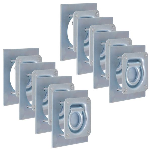 vidaXL Inele ancorare pentru remorcă 8 buc, oțel galvanizat, 2000 kg