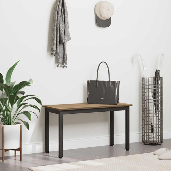 vidaXL bancă Stejar artizanal 80 x 35 x 45 cm Lemn compozit